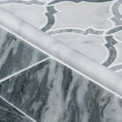 Casablanco White 10.75 in. x 9.5 in. Arabesque Polished Marble Wall and Floor Mosaic Tile (7.09 sq. ft./Case) by Jeffrey Court -Ivy Hill Tile Sales white jeffrey court marble tile 96775 a0 1000