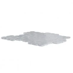 Sand Dollar White Pebble 11.75 in. x 11.75 in. Polished Marble Wall and Floor Mosaic Tile (9.58 sq. ft./Case) by Jeffrey Court -Ivy Hill Tile Sales white jeffrey court marble tile 96785 40 1000