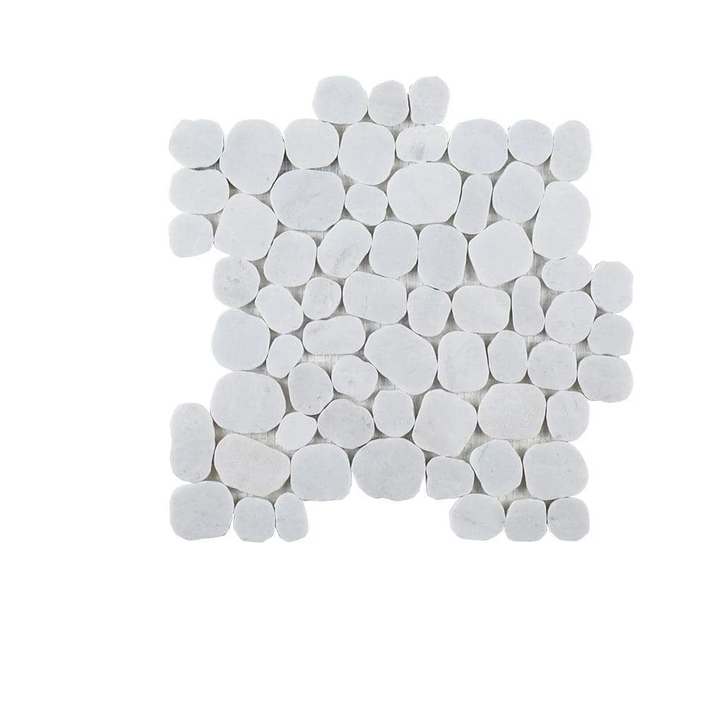 Sand Dollar White Pebble Tile