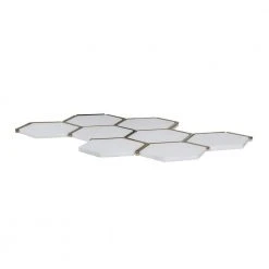 Laurel Brass White 8.5 in. x 14.875 in. Hexagon Honed Marble/Gold Metal Wall and Floor Mosaic Tile (8.78 sq. ft./Case) by Jeffrey Court -Ivy Hill Tile Sales white jeffrey court marble tile 96791 40 1000