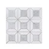 Doheny Thassos White 12.375 in. x 12.375 in. Basket Weave Mixed Marble Wall and Floor Mosaic Tile (10.63 sq. ft./Case) by Jeffrey Court -Ivy Hill Tile Sales white jeffrey court marble tile 96795 64 1000