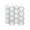 Norton White 11.75 in. x 11.875 in. Hexagon Semi Polished Marble Wall and Floor Mosaic Tile (9.689 sq. ft./Case) by Jeffrey Court -Ivy Hill Tile Sales white jeffrey court marble tile 96797 64 1000