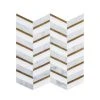 Dreamcicle White 11.875 in. x 11.875 in. Chevron Marble/Gold Metal Floor and Wall Mosaic Tile (0.979 sq. ft./Each) by Jeffrey Court 2 Dreamcicle White 11.875 in. x 11.875 in. Chevron Marble/Gold Metal Floor and Wall Mosaic Tile (0.979 sq. ft./Each) by Jeffrey Court -Ivy Hill Tile Sales white jeffrey court marble tile 97936 64 1000