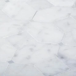 Hillcrest White 9.875 in. x 9.875 in. Geometric Marble Wall and Floor Mosaic Tile (6.77 sq. ft./Case) by Jeffrey Court -Ivy Hill Tile Sales white jeffrey court marble tile 98474 1d 1000