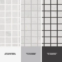 Carrara White 11.75 in. x 11.75 in. Honed Marble Wall and Floor Mosaic Tile (0.958 sq. ft./Each) by Jeffrey Court -Ivy Hill Tile Sales white jeffrey court marble tile 99050 1d 1000