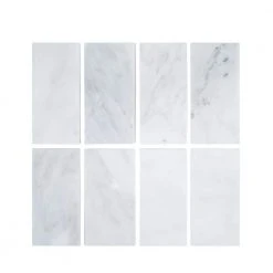 Carrara White 3 in. x 6 in. Honed Marble Wall and Floor Tile (10 sq. ft. /Case) by Jeffrey Court -Ivy Hill Tile Sales white jeffrey court marble tile 99090 77 1000