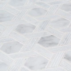Primrose Chapel White 11.875 in. x 11.75 in. Basket Weave Textured Marble Wall & Floor Mosaic Tile (9.588 sq. ft./Case) by Jeffrey Court -Ivy Hill Tile Sales white jeffrey court marble tile 99280 1d 1000