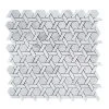 Primrose Chapel White 11.875 in. x 11.75 in. Basket Weave Textured Marble Wall & Floor Mosaic Tile (9.588 sq. ft./Case) by Jeffrey Court -Ivy Hill Tile Sales white jeffrey court marble tile 99280 64 1000