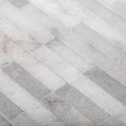 Venetian Brick White 11.625 in. x 12.5 in. Interlocking Polished Marble Mosaic Tile (10.09 sq. ft./Case) by Jeffrey Court -Ivy Hill Tile Sales white jeffrey court marble tile 99581 1d 1000