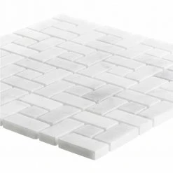 Ice Blocks White 11.875 in. x 11.875 in. Honed Marble Wall and Floor Mosaic Tile (9.79 sq. ft./Case) by Jeffrey Court -Ivy Hill Tile Sales white jeffrey court marble tile 99721 40 1000