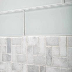 Ice Blocks White 11.875 in. x 11.875 in. Honed Marble Wall and Floor Mosaic Tile (9.79 sq. ft./Case) by Jeffrey Court -Ivy Hill Tile Sales white jeffrey court marble tile 99721 a0 1000