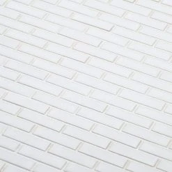 Trinket White 11.625 in. x 12 in. Interlocking Matte Porcelain Wall and Floor Mosaic Tile (14.53 sq. ft./Case) by Jeffrey Court -Ivy Hill Tile Sales white jeffrey court mosaic tile 96607 1d 1000