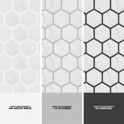 Whisper Valley White 11 in. x 12.625 in. Hexagon Matte Porcelain Wall and Floor Mosaic Tile (0.964 sq. ft./Each) by Jeffrey Court -Ivy Hill Tile Sales white jeffrey court mosaic tile 98439 1d 1000