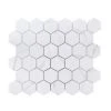 Whisper Valley White 11 in. x 12.625 in. Hexagon Matte Porcelain Wall and Floor Mosaic Tile (0.964 sq. ft./Each) by Jeffrey Court -Ivy Hill Tile Sales white jeffrey court mosaic tile 98439 64 1000