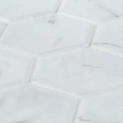 Whisper Valley White 11 in. x 12.625 in. Hexagon Matte Porcelain Wall and Floor Mosaic Tile (0.964 sq. ft./Each) by Jeffrey Court -Ivy Hill Tile Sales white jeffrey court mosaic tile 98439 a0 1000