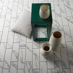 Spring Park White 4 in. x 12 in. Matte Porcelain Wall and Floor Tile (13.56 sq. ft./Case) by Jeffrey Court -Ivy Hill Tile Sales white jeffrey court porcelain tile 98492 40 1000