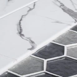 Spring Park White 4 in. x 12 in. Matte Porcelain Wall and Floor Tile (13.56 sq. ft./Case) by Jeffrey Court -Ivy Hill Tile Sales white jeffrey court porcelain tile 98492 77 1000