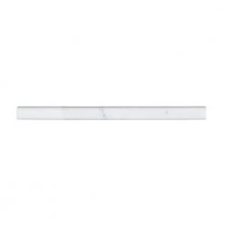 Italian White Carrara .75 in. x 12 in. Honed Marble Wall Pencil Tile (1 Linear Foot) by Jeffrey Court