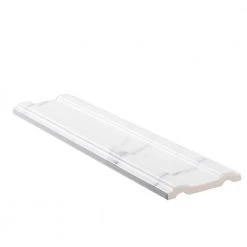 Carrara Inkjet White 3 in. x 12 in. Ceramic Wall Crown Trim Tile by Jeffrey Court -Ivy Hill Tile Sales white jeffrey court tile trim 96020 4f 1000