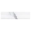 Carrara Inkjet White 3 in. x 12 in. Ceramic Wall Crown Trim Tile by Jeffrey Court -Ivy Hill Tile Sales white jeffrey court tile trim 96020 64 1000