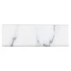 Carrara Inkjet White 2 in. x 6 in. Matte Ceramic Wall Single Bullnose Tile by Jeffrey Court
