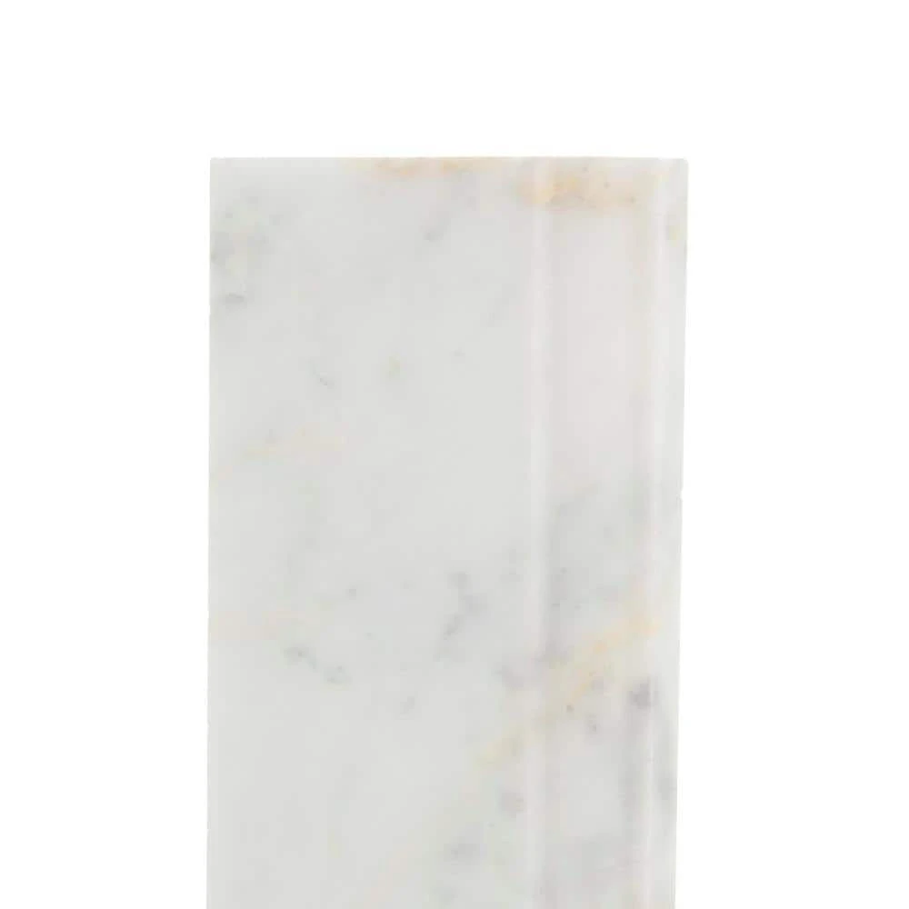 Italian White Carrara White 4 in. x 12 in. Honed Marble Wall Base Tile (1 Linear Foot) by Jeffrey Court 6 Italian White Carrara White 4 in. x 12 in. Honed Marble Wall Base Tile (1 Linear Foot) by Jeffrey Court - Image 4
