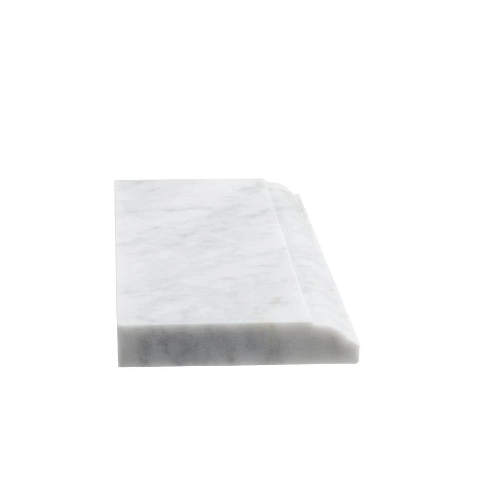 Italian White Carrara White 4 in. x 12 in. Honed Marble Wall Base Tile (1 Linear Foot) by Jeffrey Court 5 Italian White Carrara White 4 in. x 12 in. Honed Marble Wall Base Tile (1 Linear Foot) by Jeffrey Court - Image 3