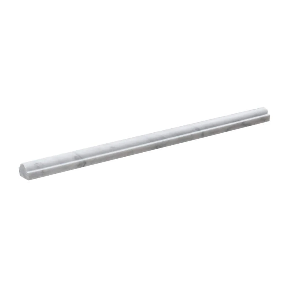 Carrara White 0.75 in. x 12 in. Honed Marble Wall Pencil Tile (1 Linear Foot) by Jeffrey Court 6 Carrara White 0.75 in. x 12 in. Honed Marble Wall Pencil Tile (1 Linear Foot) by Jeffrey Court - Image 4