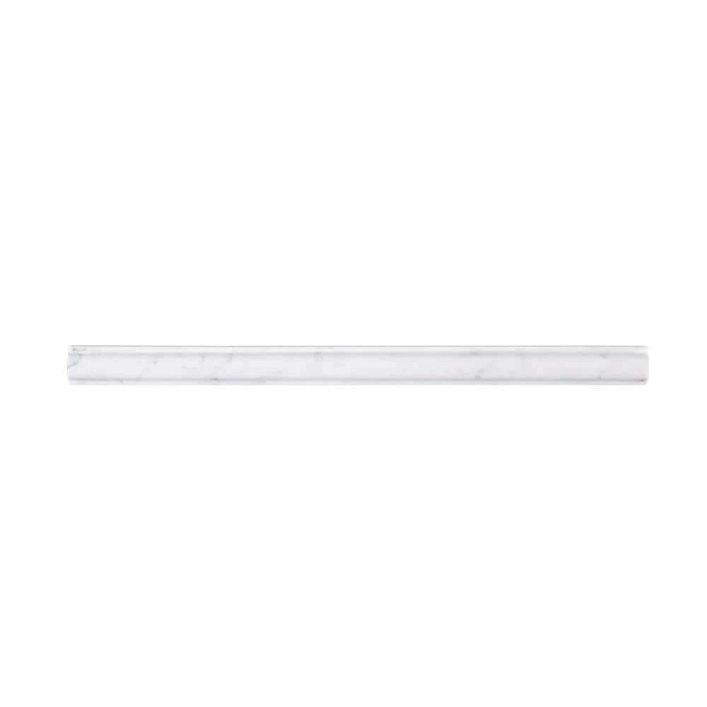 Carrara White 0.75 in. x 12 in. Honed Marble Wall Pencil Tile (1 Linear Foot) by Jeffrey Court 3 Carrara White 0.75 in. x 12 in. Honed Marble Wall Pencil Tile (1 Linear Foot) by Jeffrey Court