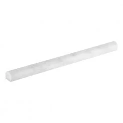 Carrara White .75 in. x 12 in. Honed Marble Wall Pencil Tile (1 Linear Foot) by Jeffrey Court -Ivy Hill Tile Sales white jeffrey court tile trim 99062 40 1000
