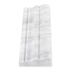 Carrara White 2.5 in. x 11.75 in. Honed Marble Wall Crown Tile by Jeffrey Court 13 Carrara White 2.5 in. x 11.75 in. Honed Marble Wall Crown Tile by Jeffrey Court -Ivy Hill Tile Sales white jeffrey court tile trim 99063 66 1000