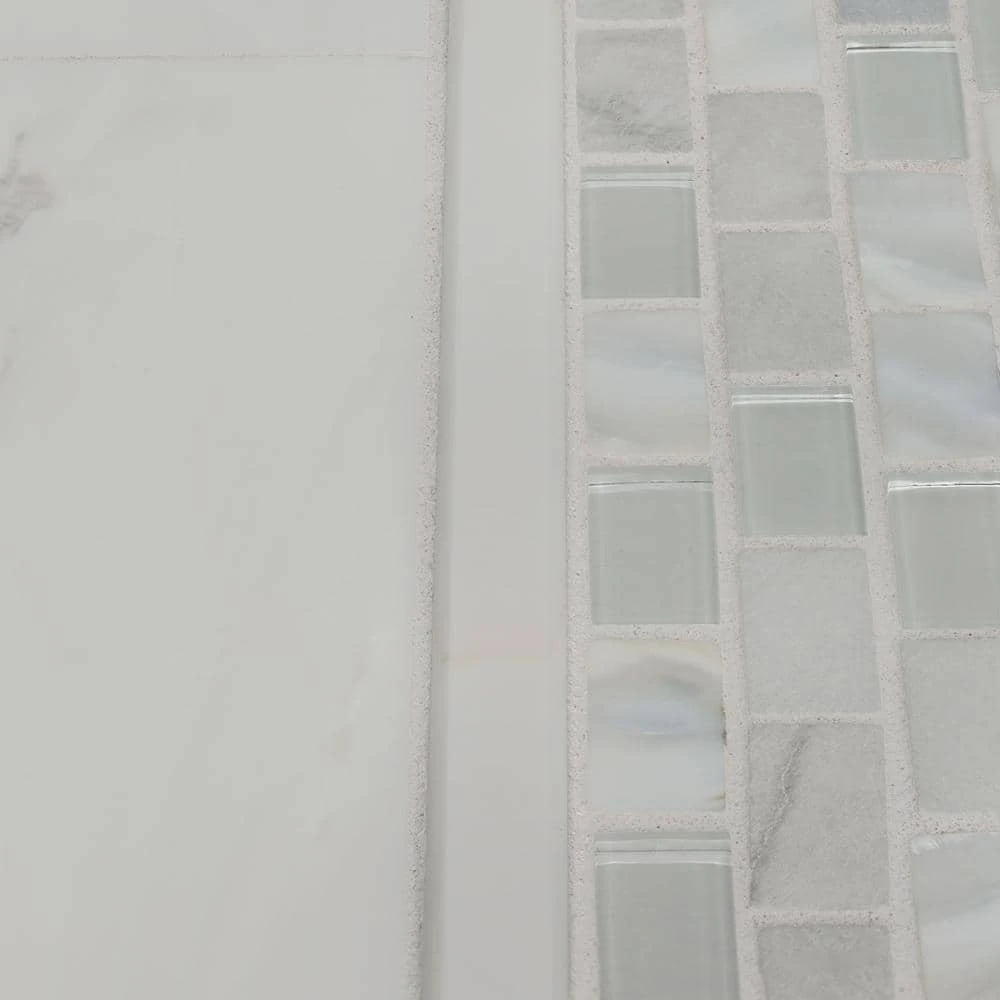 Dolomite White .75 in. x 12 in. Polished Marble Wall Pencil Tile (1 Linear Foot) by Jeffrey Court 4 Dolomite White .75 in. x 12 in. Polished Marble Wall Pencil Tile (1 Linear Foot) by Jeffrey Court - Image 2