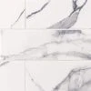 Glossy Ocean Carrara White 4 in. x 12 in. Subway Gloss Ceramic Wall Tile (9.687 sq. ft./Case) by Jeffrey Court -Ivy Hill Tile Sales white ocean jeffrey court ceramic tile 13010 64 1000