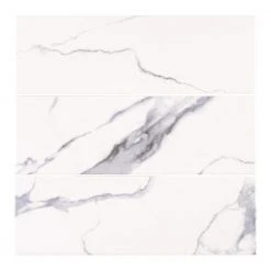 Glossy Ocean Carrara White 4 in. x 12 in. Subway Gloss Ceramic Wall Tile (9.687 sq. ft./Case) by Jeffrey Court -Ivy Hill Tile Sales white ocean jeffrey court ceramic tile 13010 c3 1000
