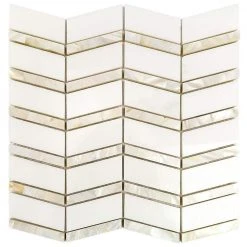 Blazon White Thassos And Mother Of Pearl Herringbone 11 3/4 in. x 11 5/8 in. Polished Glass Mosaic Tile by Ivy Hill Tile 12 Blazon White Thassos And Mother Of Pearl Herringbone 11 3/4 in. x 11 5/8 in. Polished Glass Mosaic Tile by Ivy Hill Tile -Ivy Hill Tile Sales white thassos and mother of pearl ivy hill tile marble tile ext3rd101337 c3 1000