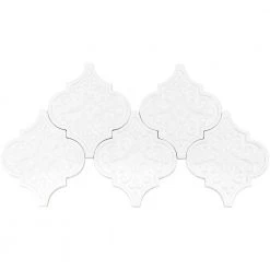 Vintage Florid Lantern White 6-1/4 in. x 7-1/4 in. Ceramic Wall Tile (30-Pieces 4.8 sq. ft. / Box) by Ivy Hill Tile -Ivy Hill Tile Sales whites ivy hill tile ceramic tile ext3rd104636 40 1000